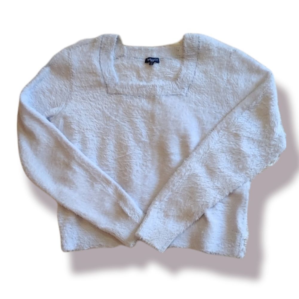 Splendid Eyelash Light Blue Cropped Sweater Large